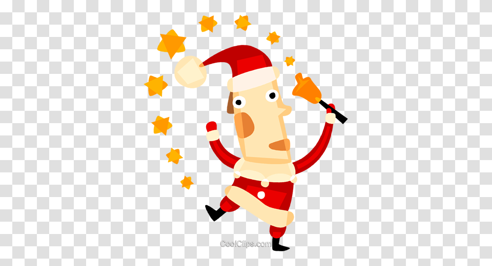 Santa And His Magic Wand Royalty Free Vector Clip Art Illustration, Elf, Face, Juggling Transparent Png