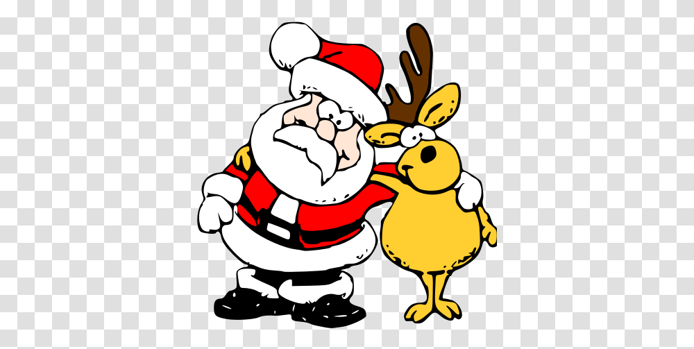 Santa And Reindeer Svg Clip Arts Santa And Reindeer Cartoon, Bird, Animal, Performer, Chef Transparent Png