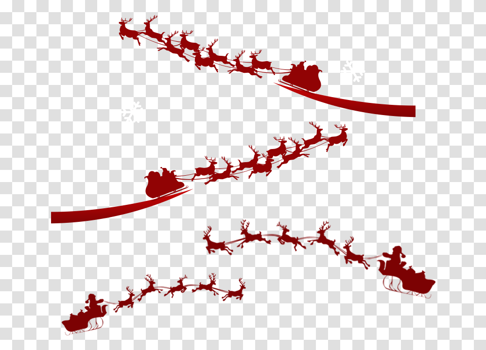 Santa And Sleigh In Air, Poster, Advertisement Transparent Png