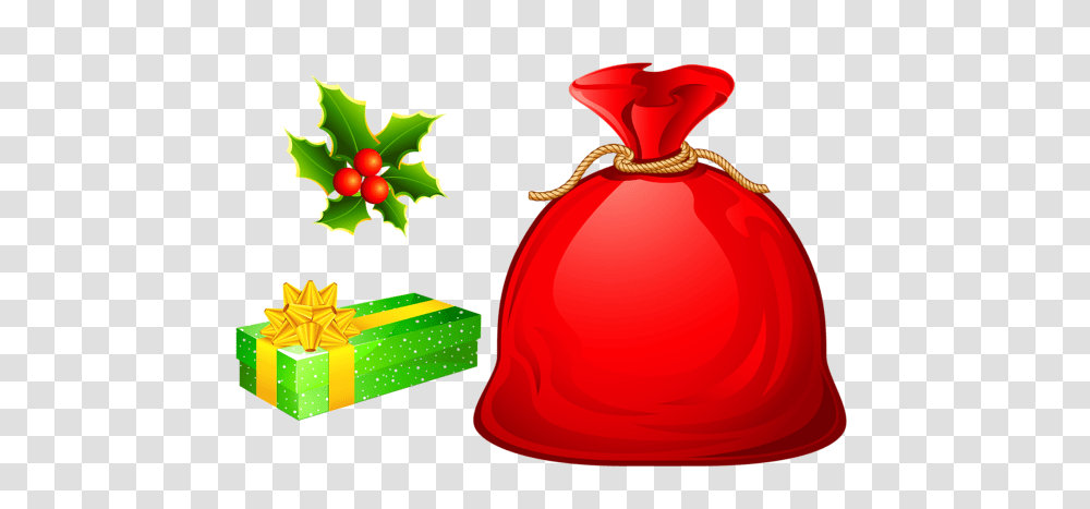 Santa Bag And Ornaments Clipart Santa, Gift, Sack Transparent Png