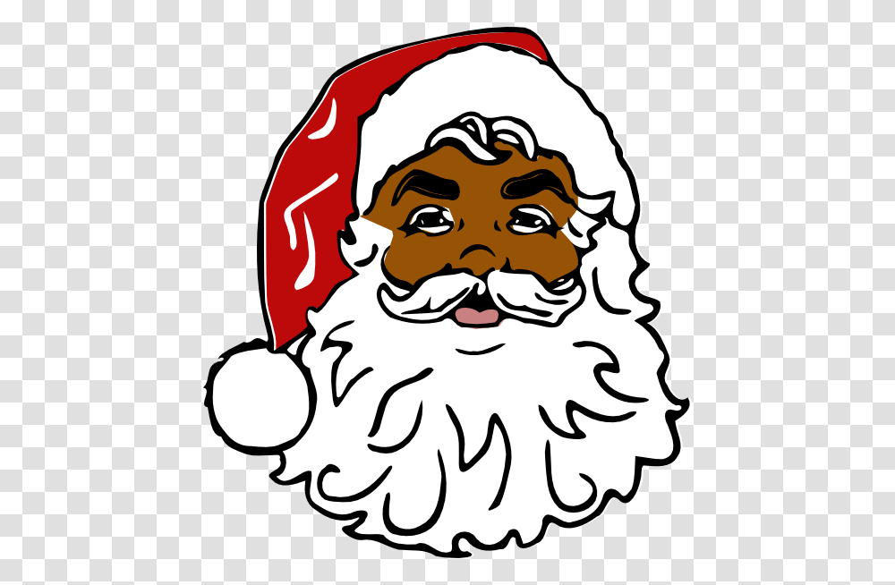 Santa Black Clip Art At Christmas Printable Santa Claus, Face, Performer, Beard, Clown Transparent Png