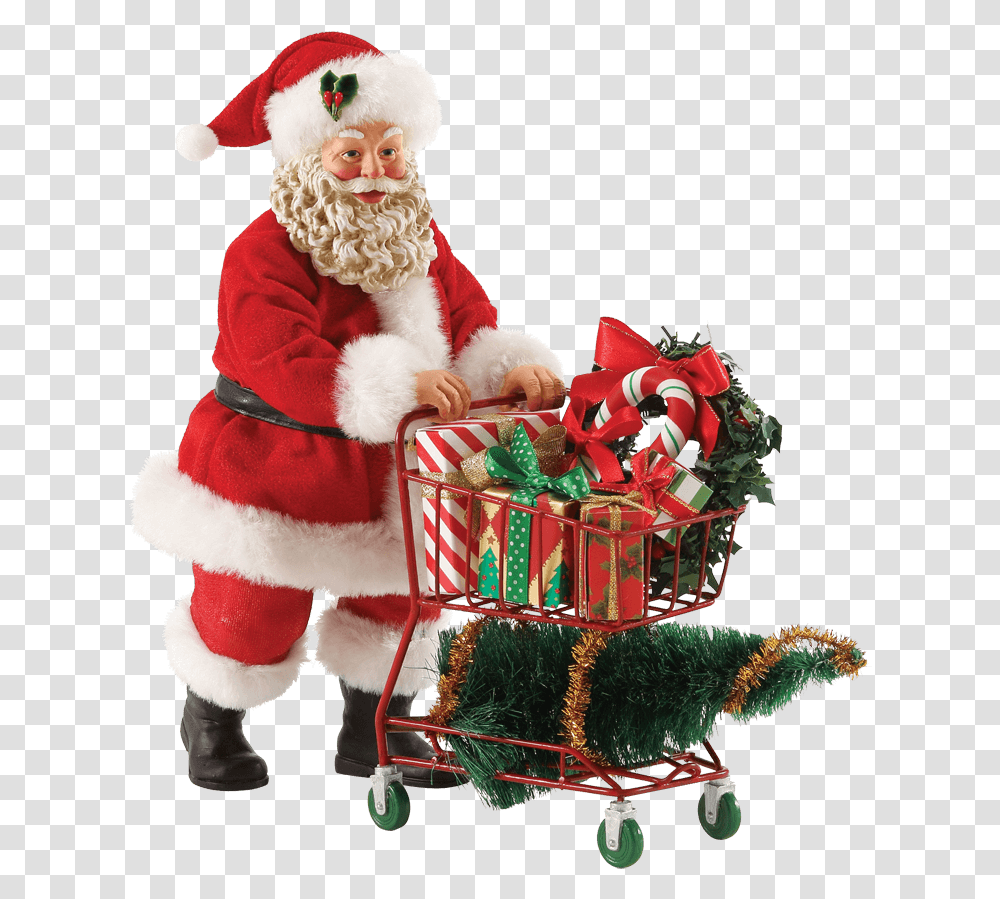 Santa Christmas Figurine By Possible Dreams Santa Claus, Toy, Person, Human Transparent Png