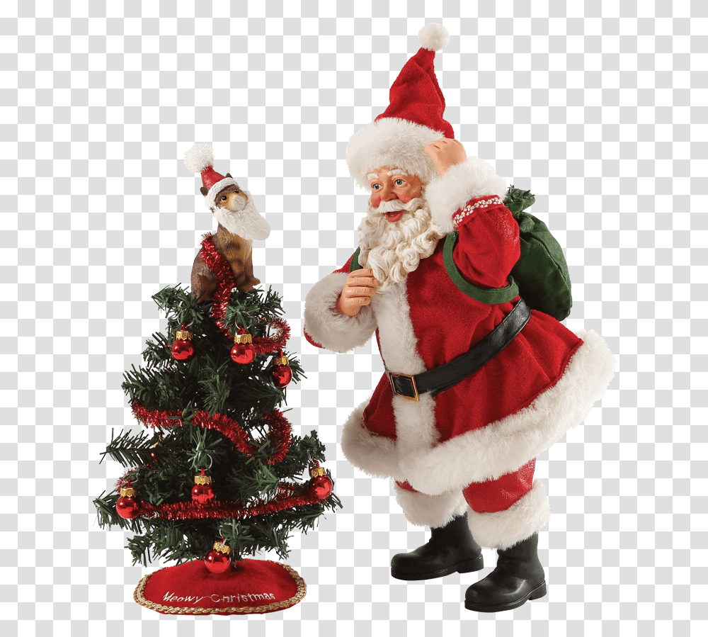 Santa Christmas Figurine By Possible Dreams, Tree, Plant, Ornament, Christmas Tree Transparent Png