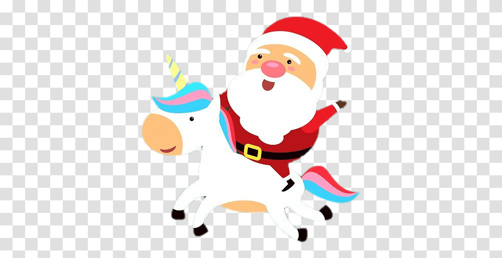 Santa Christmas Santa Riding Unicorn, Performer, Animal, Mammal, Snowman Transparent Png