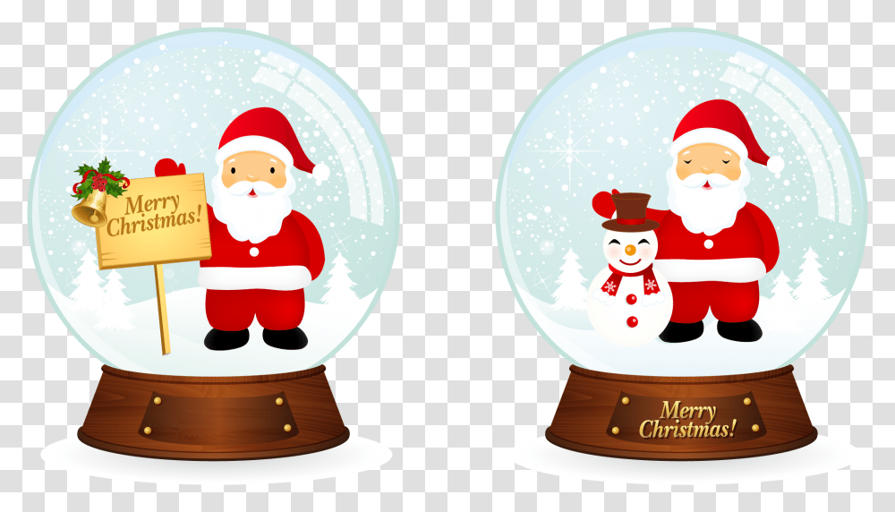 Santa Christmas Snowballs Vector Merry Christmas Santa Claus, Nature, Outdoors, Snowman, Winter Transparent Png