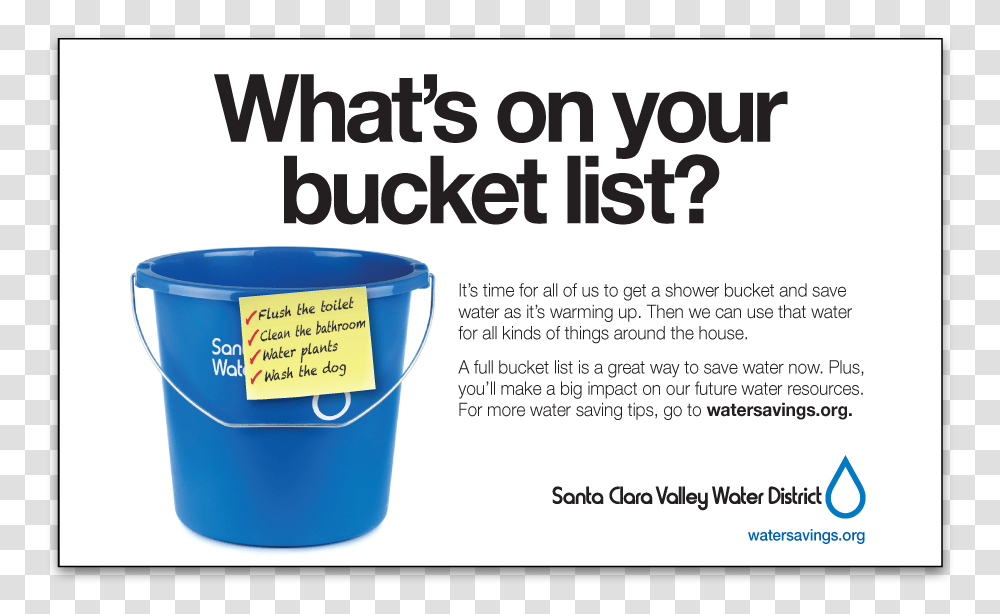 Santa Clara Valley Water District Bucket List Target Ticket Transparent Png