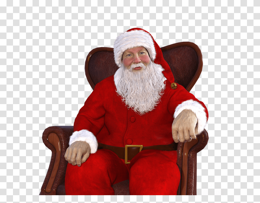 Santa Claus 960, Religion, Furniture, Chair, Face Transparent Png
