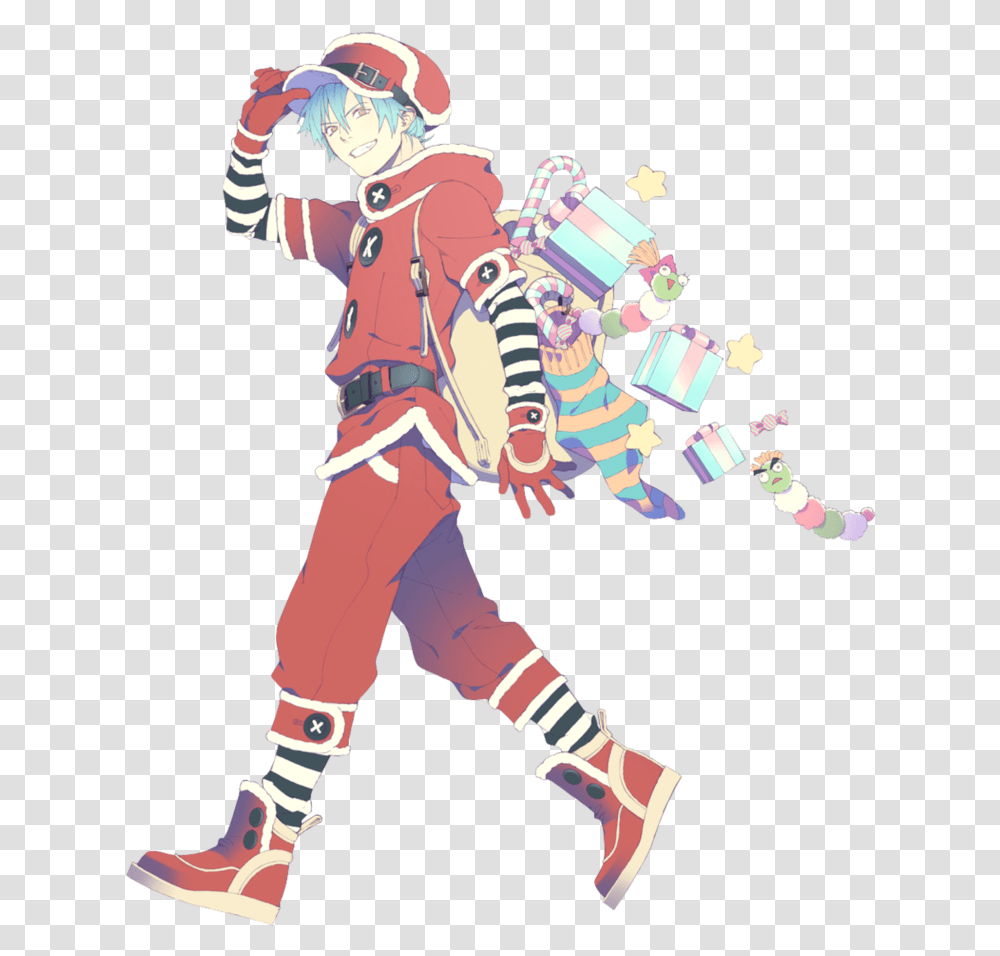 Santa Claus Anime Boy, Helmet, Apparel, Person Transparent Png