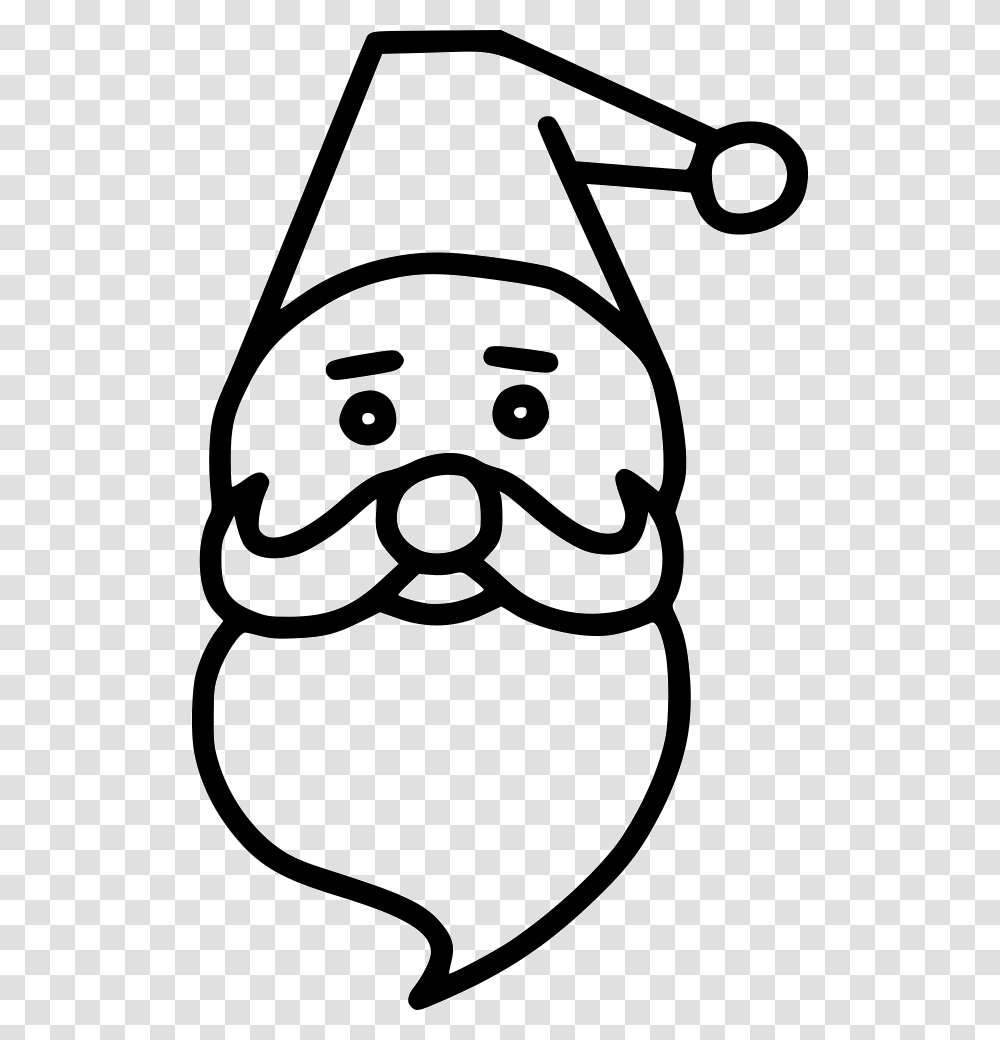 Santa Claus Beard Cap Icon Free Download, Stencil, Label, Face Transparent Png