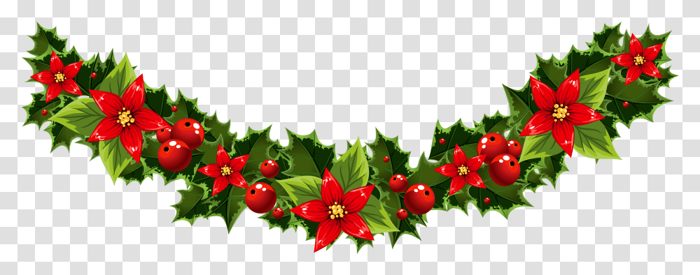 Santa Claus Borders And Frames Christmas Card Clip Christmas Garland Hd, Plant, Floral Design Transparent Png