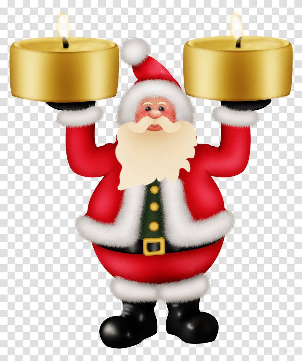 Santa Claus, Candle, Elf, Snowman, Winter Transparent Png