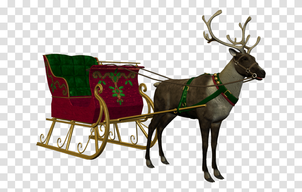 Santa Claus Cart, Horse, Mammal, Animal, Antelope Transparent Png