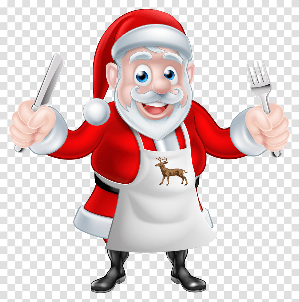 Santa Claus Chef Cooking Christmas Santa Chef, Performer, Person, Human Transparent Png