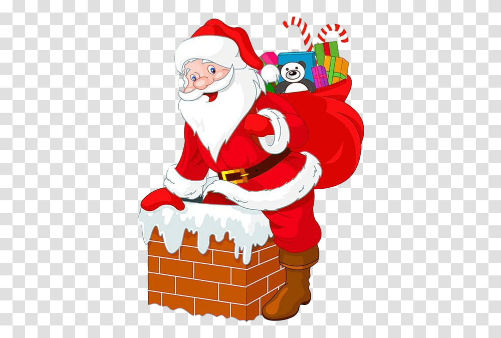 Santa Claus Christmas Chimney File Santa Claus In Chimney, Elf, Toy Transparent Png