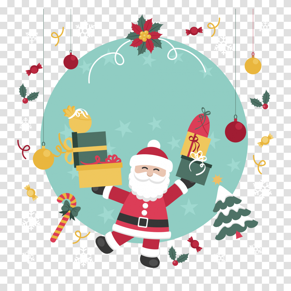 Santa Claus Christmas Gift Ornament Pattern For Illustration, Nature, Outdoors, Snow, Elf Transparent Png