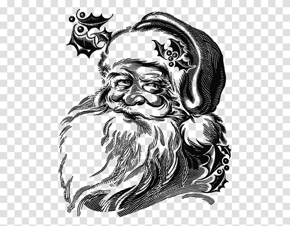 Santa Claus Christmas Parties December, Lace, Painting, Drawing Transparent Png