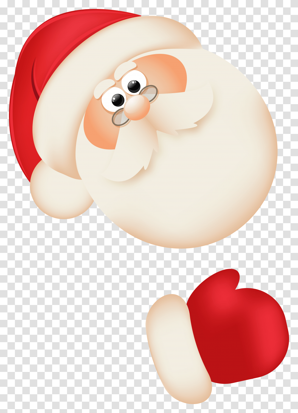 Santa Claus Clipart Element, Heart, Balloon Transparent Png