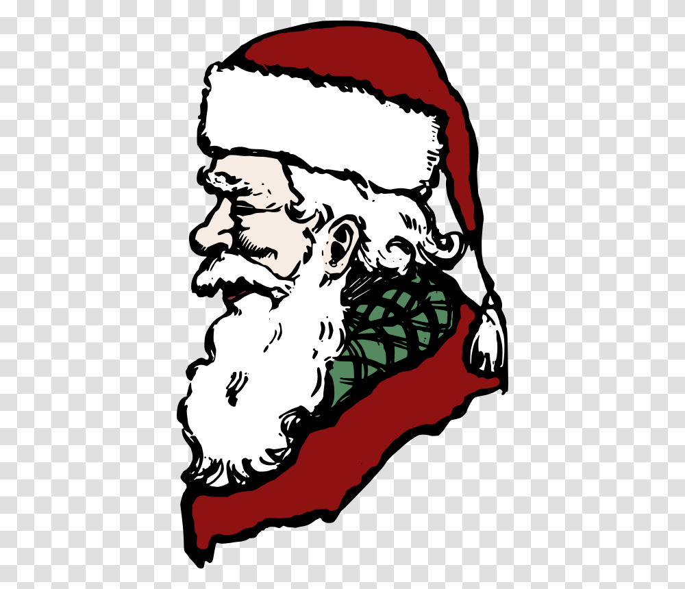 Santa Claus Clipart, Stencil, Poster, Advertisement Transparent Png