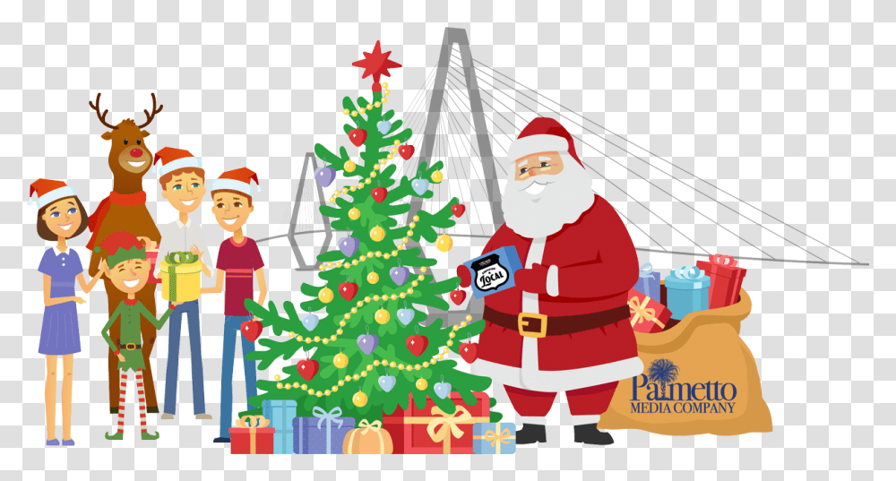 Santa Claus Con Animados, Tree, Plant, Christmas Tree, Ornament Transparent Png