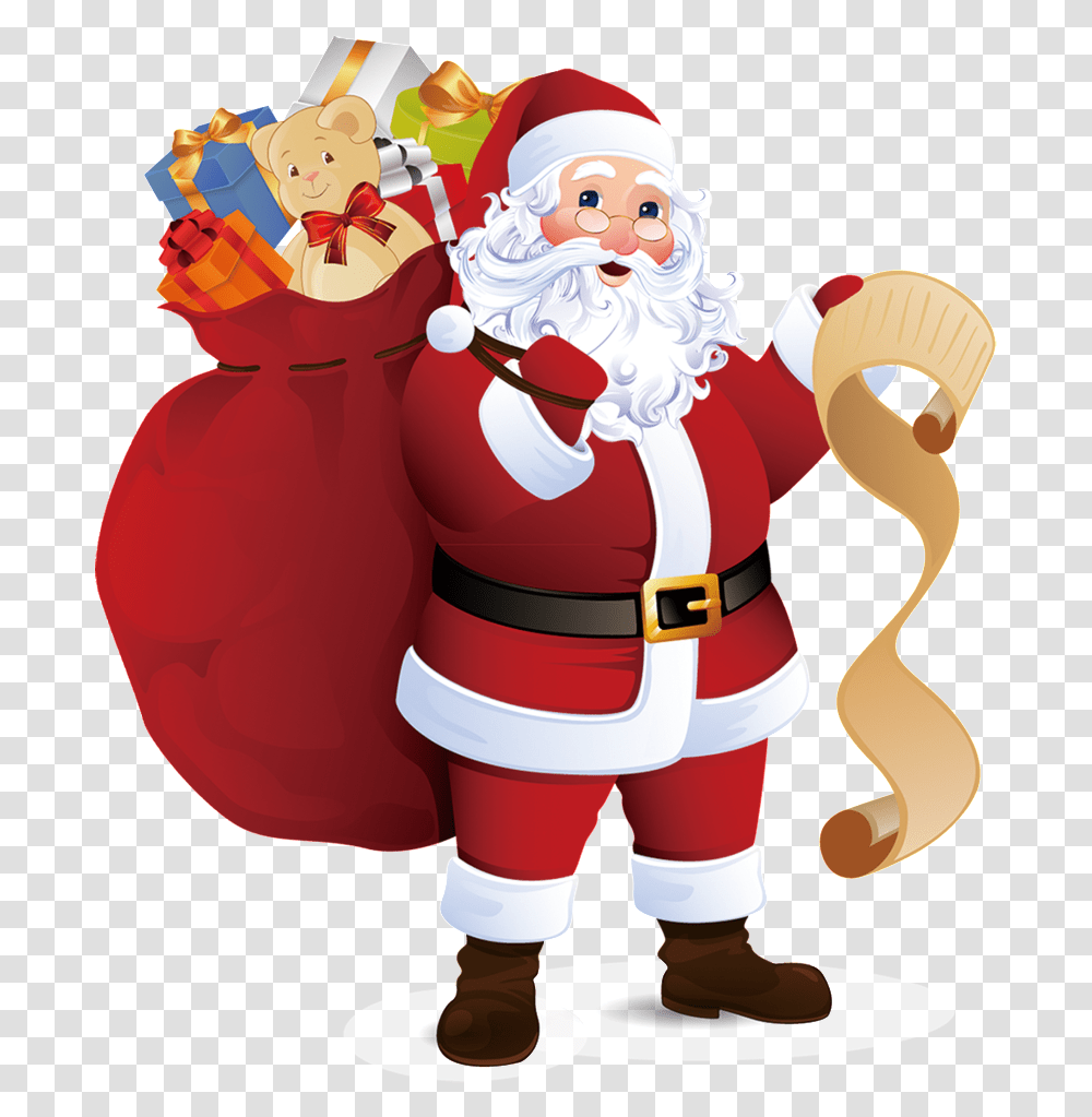 Santa Claus Decorative Carrying A Gift Christmas Santa Claus, Elf, Toy, Performer, Costume Transparent Png