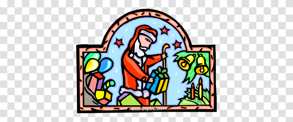 Santa Claus Delivering Presents Royalty Free Vector Clip Art, Doodle, Drawing, Crowd Transparent Png