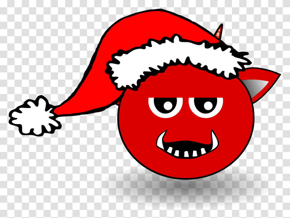 Santa Claus Devil Christmas Day Cartoon Demon, Logo, Trademark, Label Transparent Png