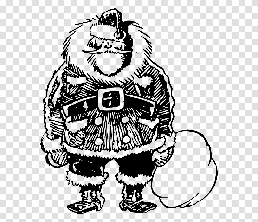 Santa Claus Drawing Overweight Clip Art, Gray, World Of Warcraft Transparent Png