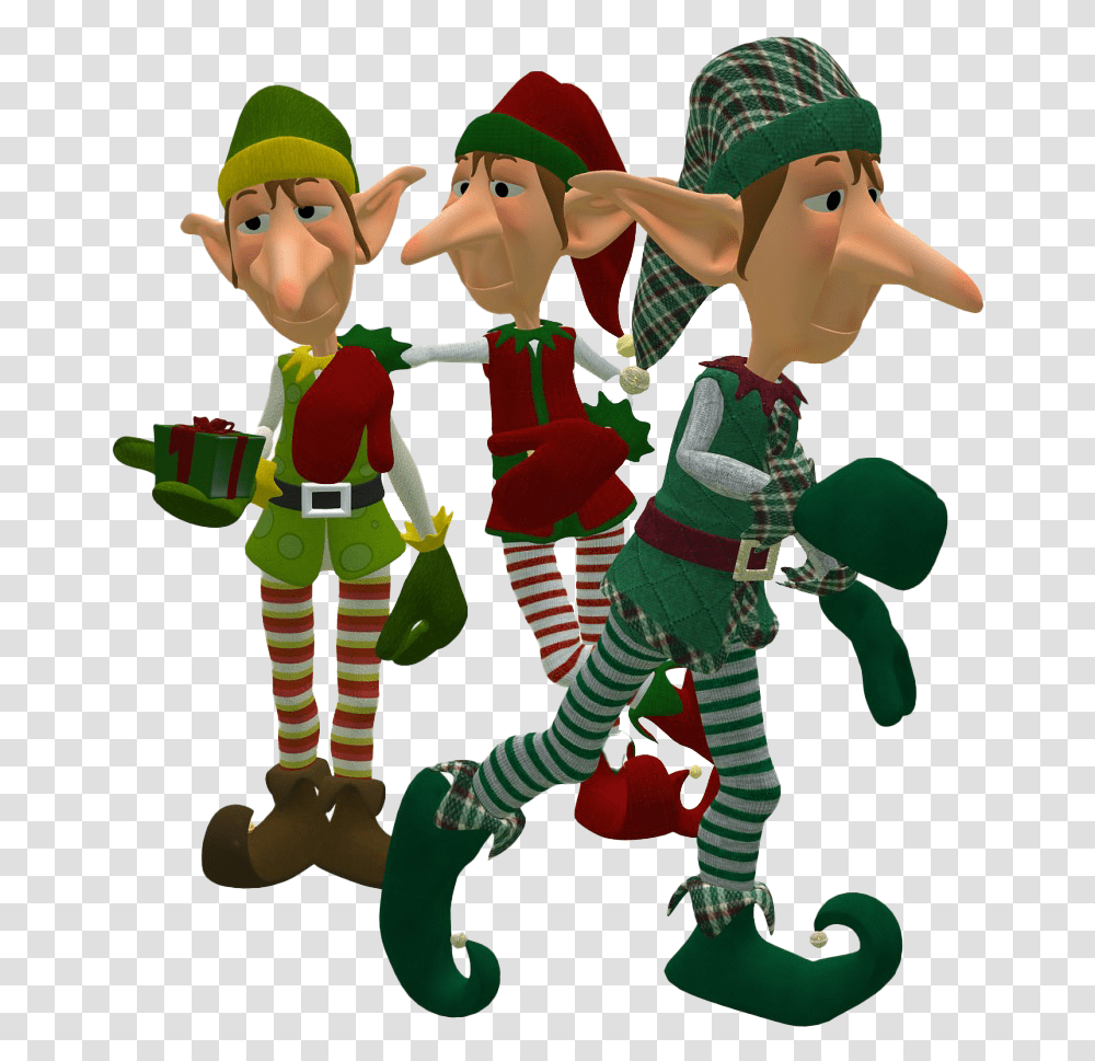 Santa Claus Elf File, Person, People, Green, Toy Transparent Png