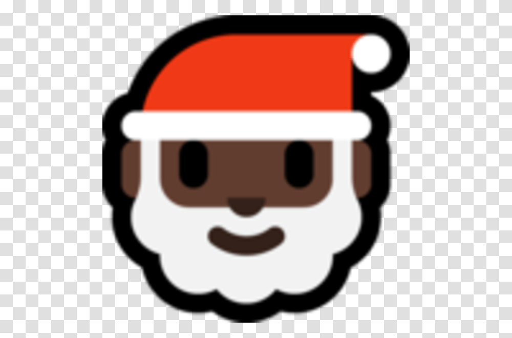 Santa Claus Face Facial Expression Smile Head Clip Black Santa Emoji, Logo, Trademark, Stencil Transparent Png
