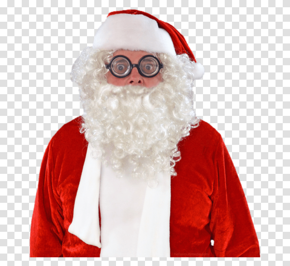 Santa Claus, Face, Person, Beard, Head Transparent Png