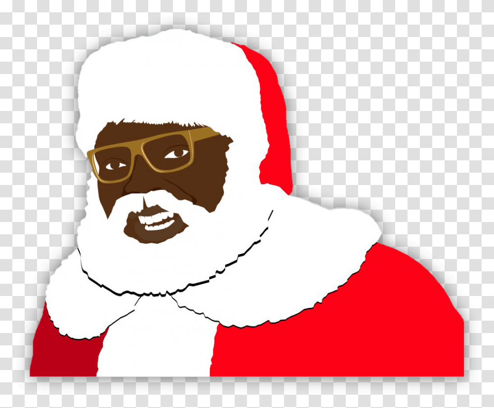 Santa Claus, Face, Person, Human, Sunglasses Transparent Png
