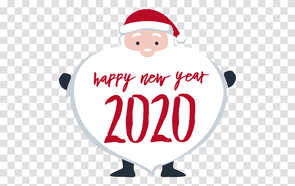 Santa Claus Font For Happy 2020 Day Hq Happy New Year Santa, Snowman, Winter, Outdoors, Nature Transparent Png