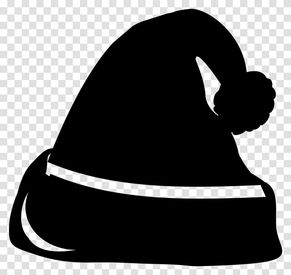 Santa Claus Hat Icon, Apparel, Silhouette, Baseball Cap Transparent Png