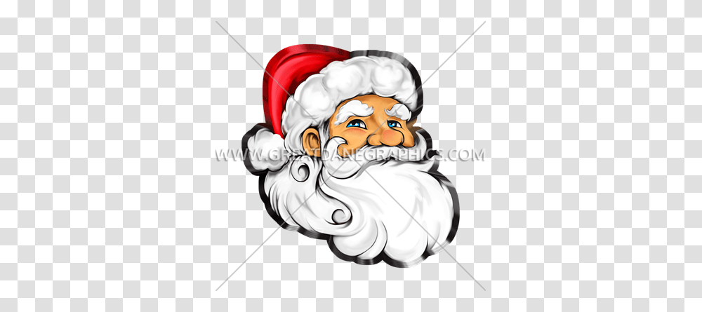 Santa Claus Head Production Ready Artwork For T Shirt Printing, Person, Performer, Face, Animal Transparent Png