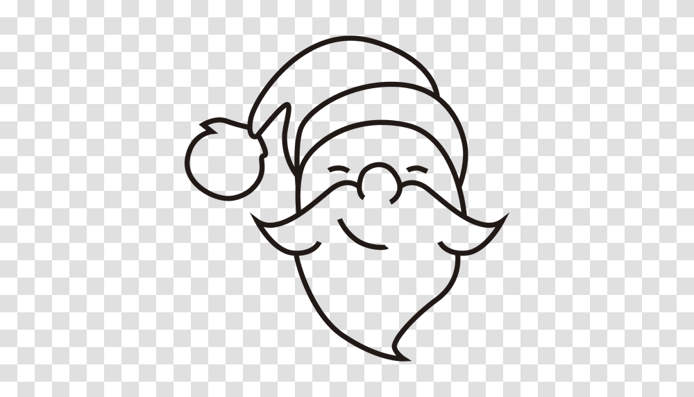 Santa Claus Head Stroke Icon, Spider, Face, Label Transparent Png