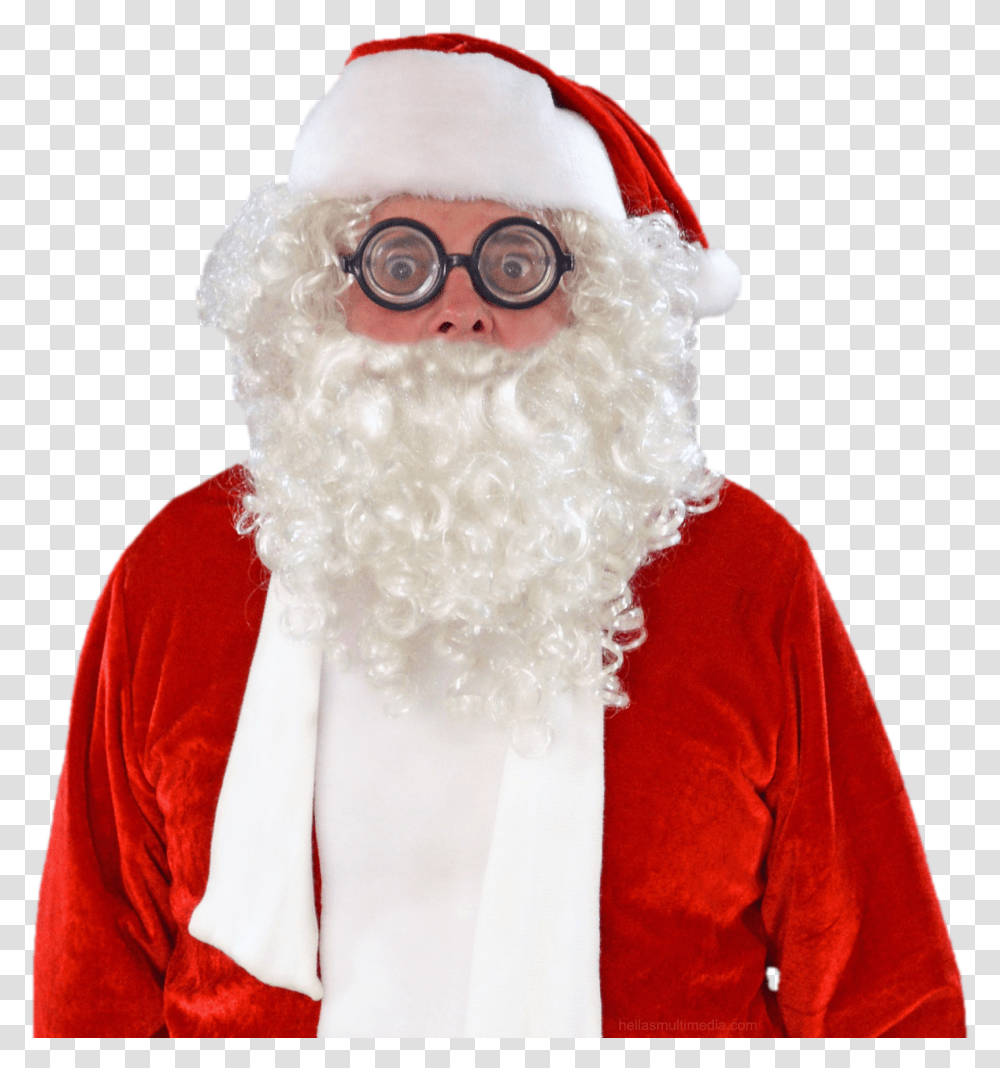 Santa Claus, Holiday, Face, Person, Beard Transparent Png