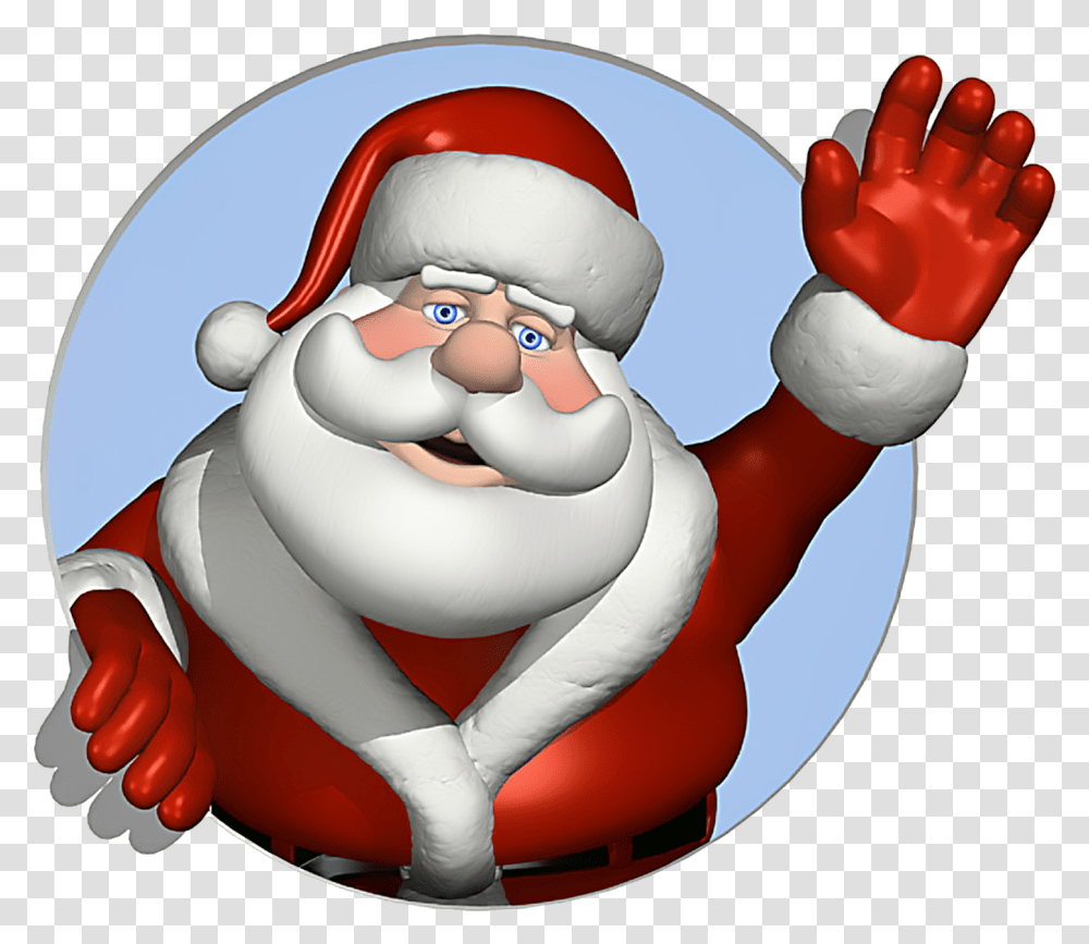 Santa Claus Image Santa Waving, Toy, Hand, Life Buoy Transparent Png