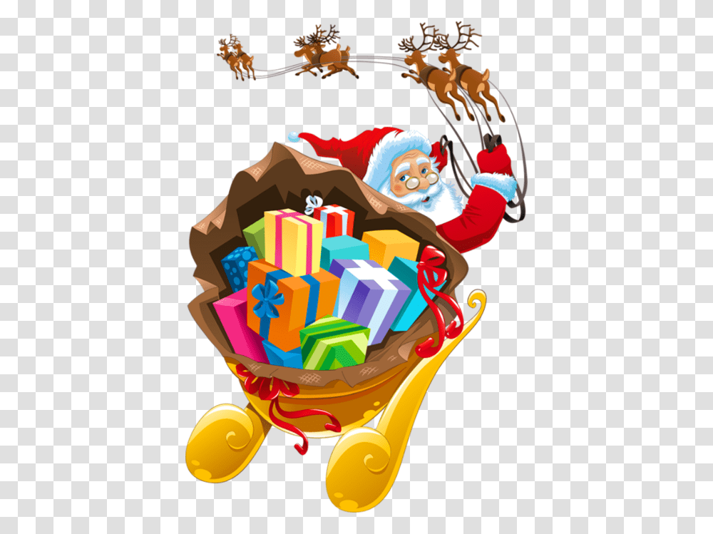 Santa Claus In His Sleigh Clip Art Clip Art Holiday Scrapbook, Toy, Outdoors, Nature Transparent Png