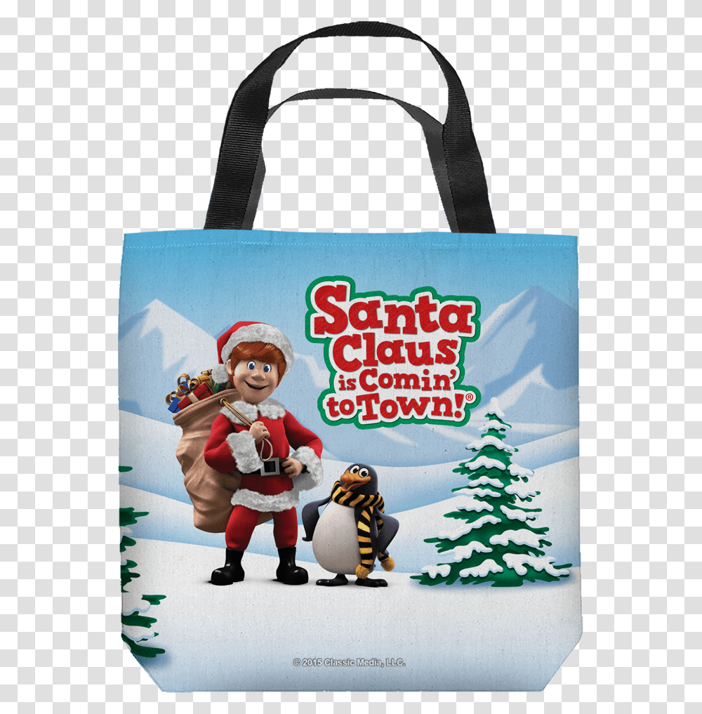 Santa Claus Is Comin To Town Tote Bag Top Gun Tote Bag, Person Transparent Png