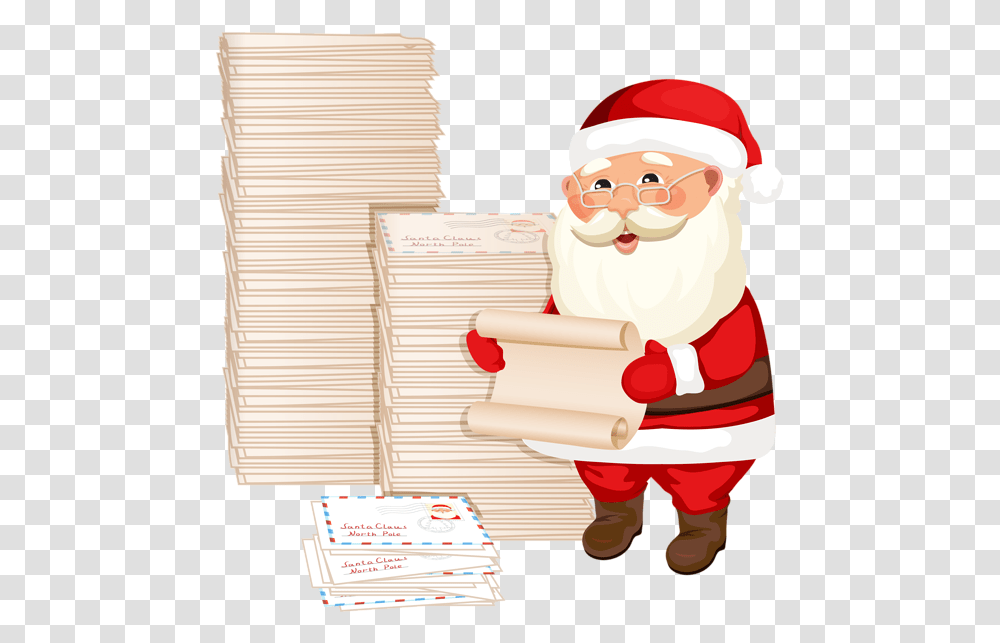 Santa Claus Letter Clipart, Person, Human, Page Transparent Png