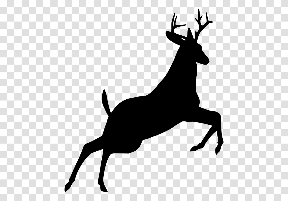 Santa Claus's Reindeer Santa Claus's Reindeer Vector Deer Jumping Silhouette, Gray, World Of Warcraft Transparent Png