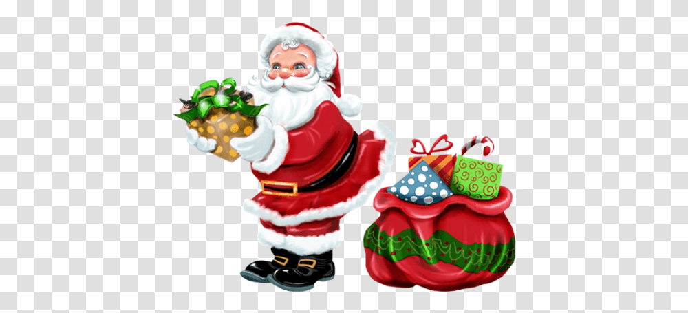 Santa Claus Santa Christmas, Performer, Person, Human, Birthday Cake Transparent Png