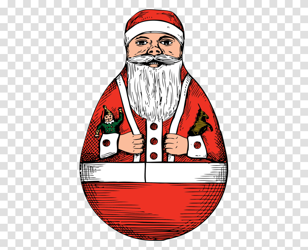 Santa Claus T Shirt Sleeve Crew Neck Christmas Day, Apparel, Person, Human Transparent Png