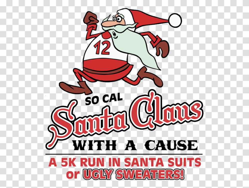 Santa Claus With A Cause 5k10k Santa Run 2019 Ashby, Advertisement, Poster, Flyer, Paper Transparent Png