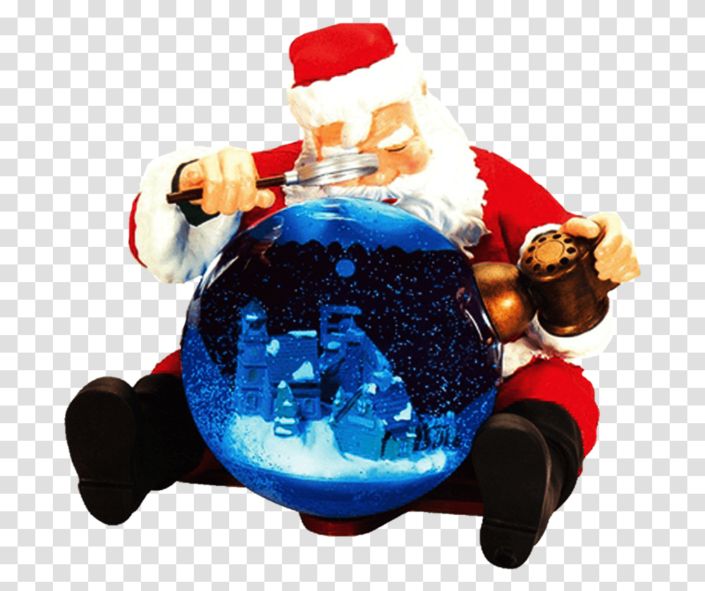 Santa Claus With Lens Clipart Image Free Mr Christmas Santa Snow Globe, Sphere, Performer, Person, Human Transparent Png
