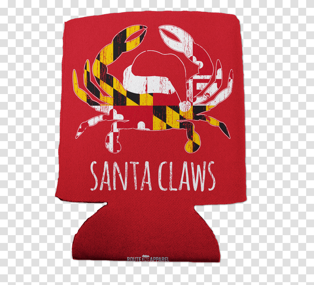 Santa Claws Maryland Flag Can Cooler Koozie, Pillow, Cushion, Label Transparent Png