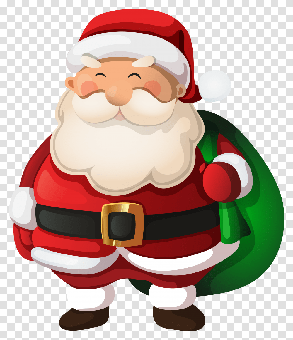 Santa Clip Art Images Happy Christmas Whats App Stickers, Cream, Dessert, Food, Creme Transparent Png