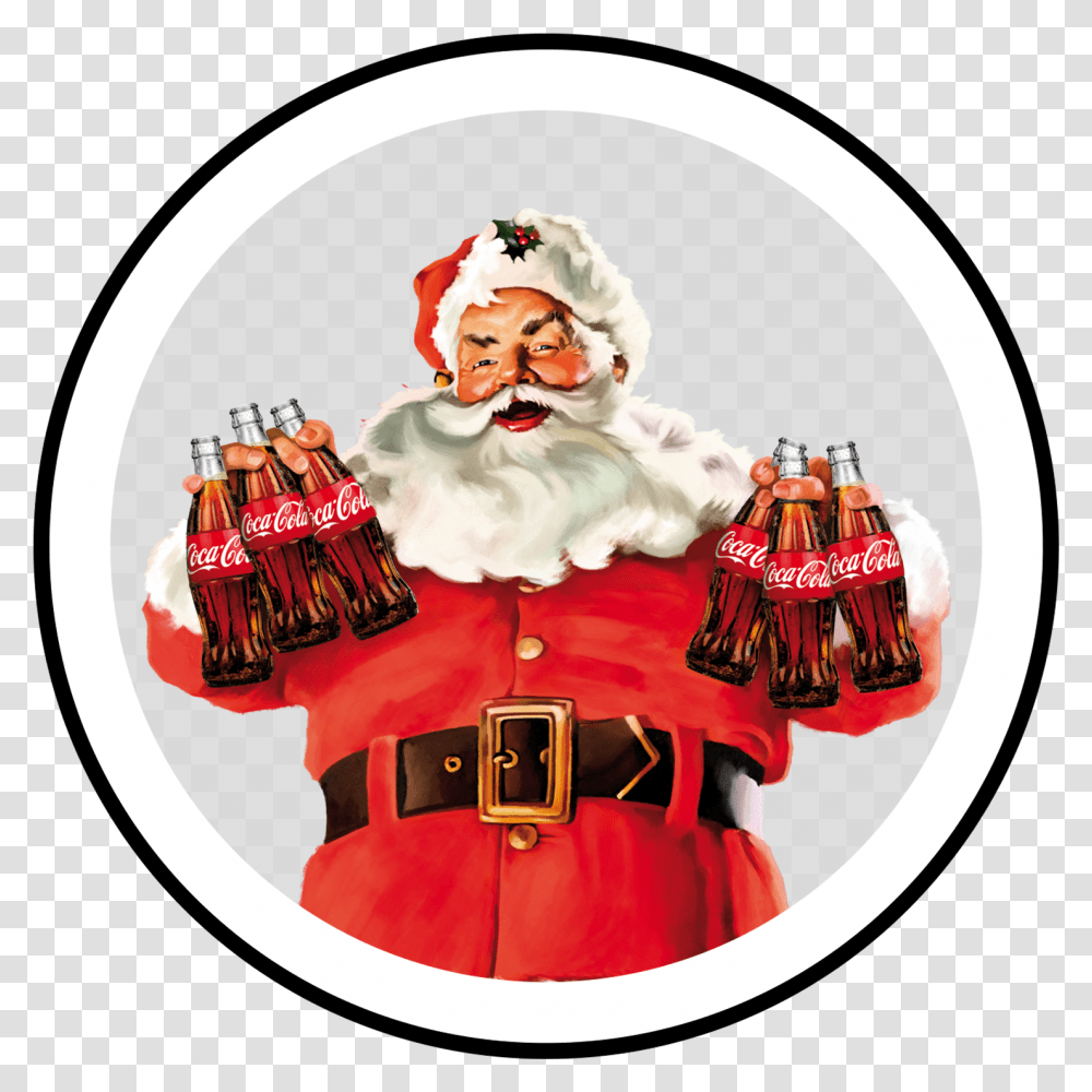 Santa Coca Cola Myreality Design Santa Claus Cola, Costume, Performer, Person, Human Transparent Png
