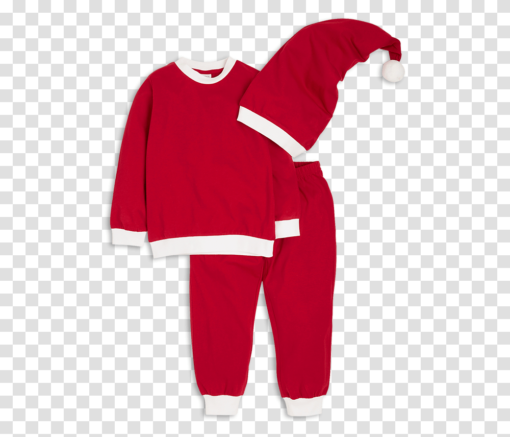 Santa Costume Red Sweater, Sleeve, Person, Coat Transparent Png