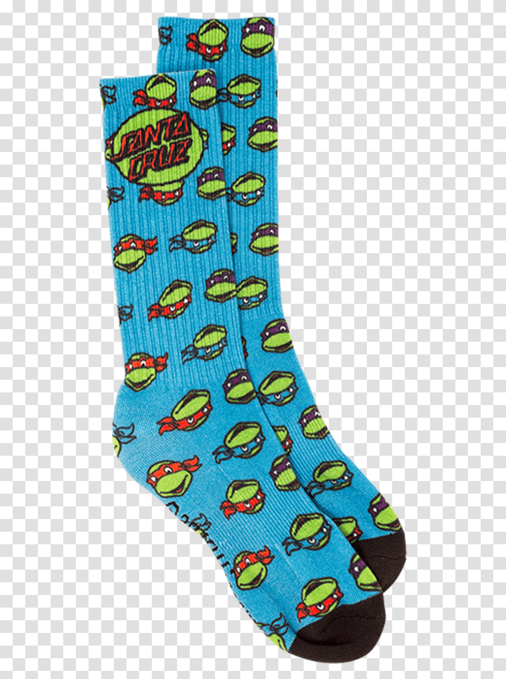 Santa Cruz Tmnt Ninja Turtles Logo Crew Socks Blue Sock, Clothing, Apparel, Rug, Shoe Transparent Png